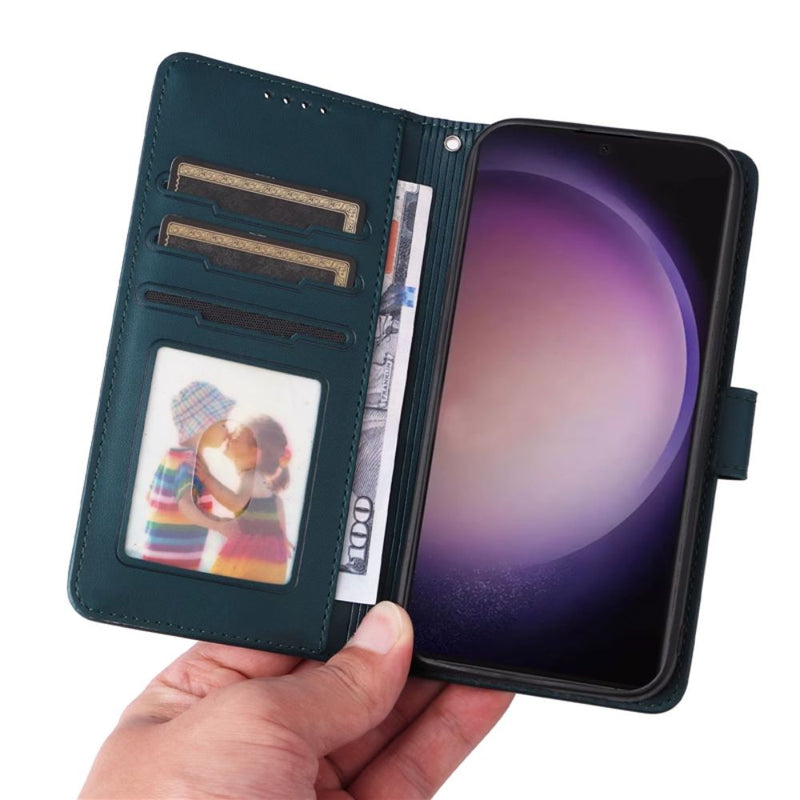 Load image into Gallery viewer, [With Card Slot] Samsung Galaxy S22 Ultra (SM-G908) -  Magnetic Dismantling Genuine Leather Flip Wallet Series Stand Case With a Leather Lanyard
