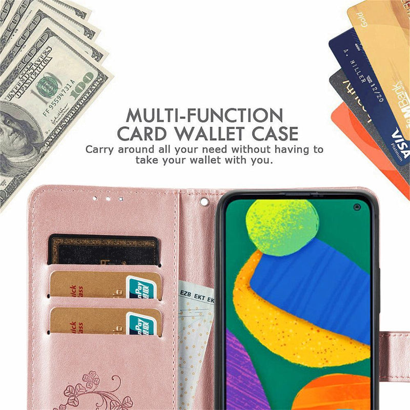 Load image into Gallery viewer, [With Card Slot] Samsung Galaxy S24/Plus/Ultra/FE - Clover Pattern PU Leather Flip Wallet Series Stand Case
