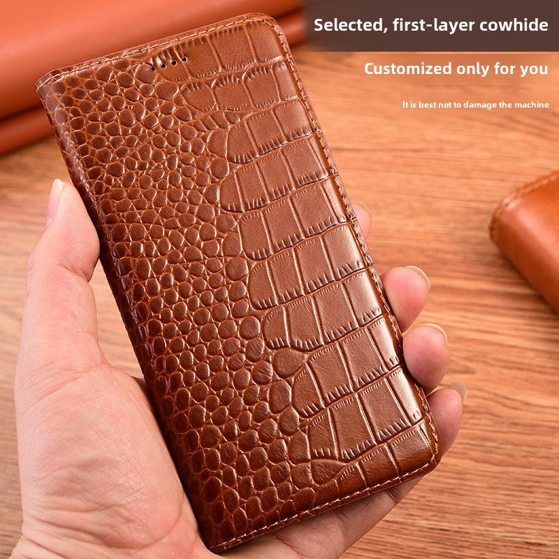 Load image into Gallery viewer, [With Card Slot] Nokia G42 - Genuine Leather Crocodile Pattern Wallet Series Stand Case
