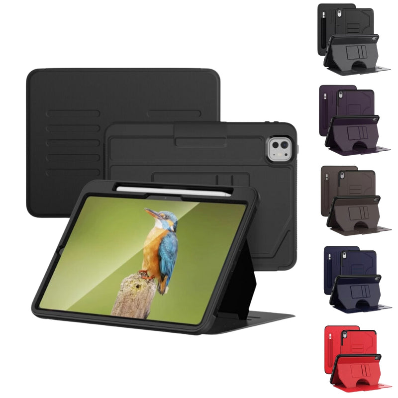 Load image into Gallery viewer, [With Pen Slot] Apple iPad Pro 13&quot; 7th Gen (2024) - Business Smart Sleep Leather Flip Stand Case
