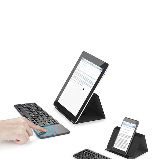 Ultra - Thin Portable Touchpad Wireless Bluetooth Tri - Fold Mini Keyboard (Compatible with Mobile Phones, Tablets, and Laptops)