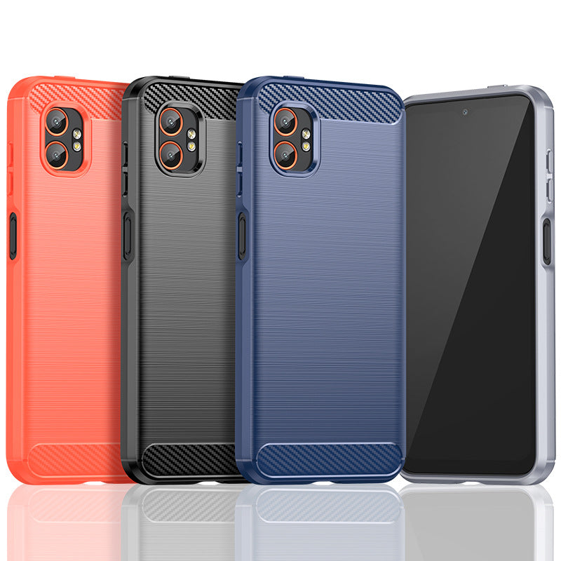 Load image into Gallery viewer, Samsung Galaxy XCover 7 Pro (SM-G766) - Brushed Carbon Fiber TPU Heavy Duty Series Case
