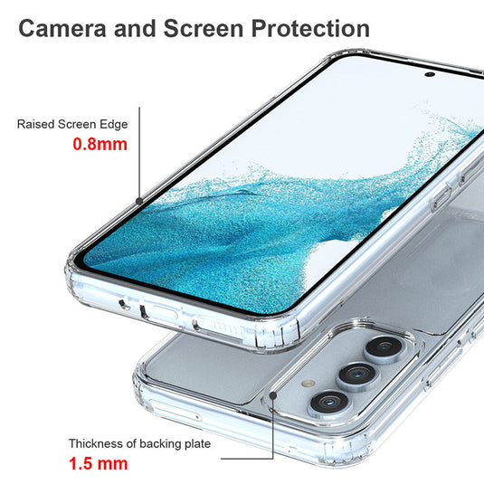 Samsung Galaxy S25/Plus/Ultra - Thickened Silicone Full Covered Transparent Case