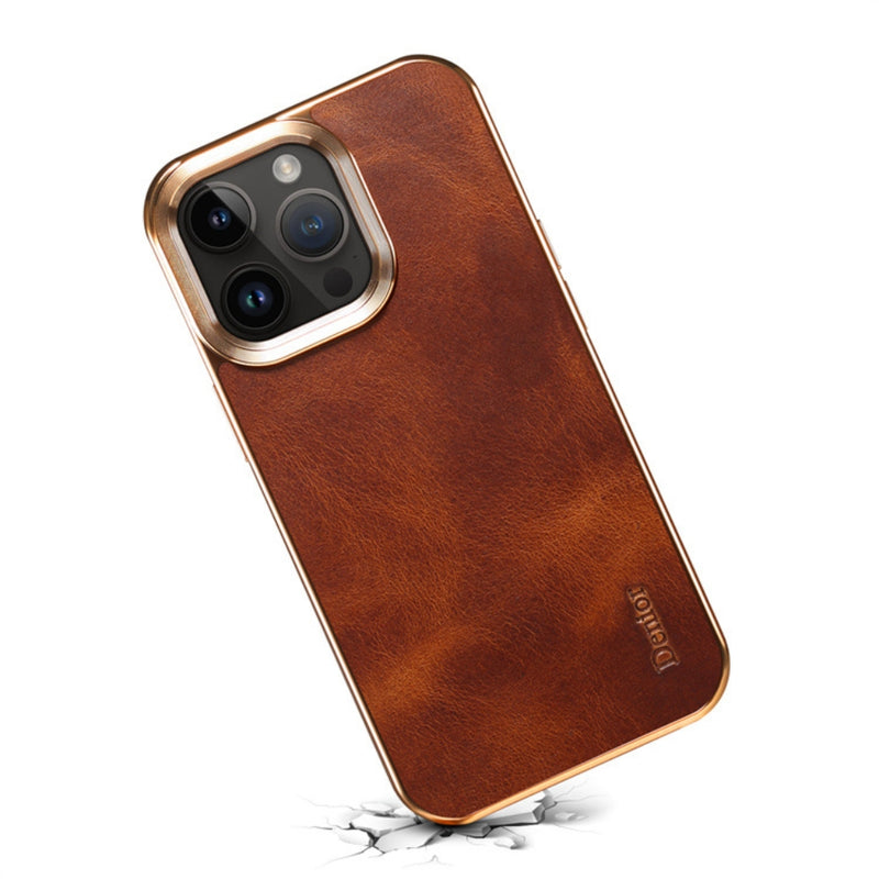 Load image into Gallery viewer, Apple iPhone 15/Plus/Pro/Max - Oil Waxed Full Grain Anti-Scratch Shockproof Drop Proof Genuine Leather Series Case
