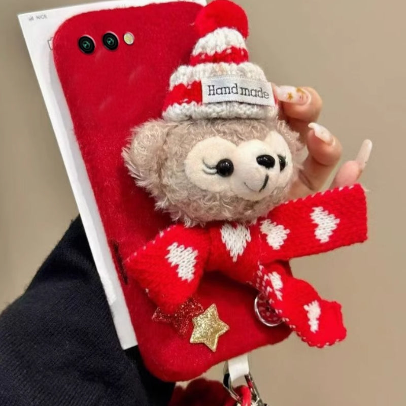 Load image into Gallery viewer, Samsung Galaxy Z Flip 4 (SM-F721) - Three-Dimensional Cartoon Christmas ShellieMay Plush Fashion-Forward Series Case With Bell Lanyard
