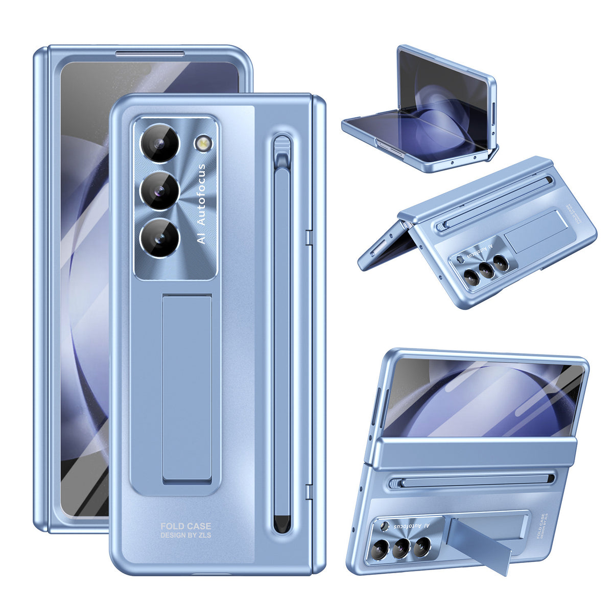 [With Stylus] Samsung Galaxy Z Fold5 (SM-F946) - Shell Membrane Integrated Shockproof Stand Case - i-Station Mobile Phone & Electronic Device Repair and Accessories