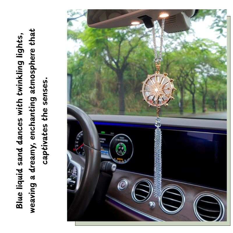 Load image into Gallery viewer, High-End Exquisite Ferris Wheel Liquid Sand Crystal Car Rearview Mirror Pendant Interior Decoration - i-Station Mobile Phone &amp; Electronic Device Repair and Accessories
