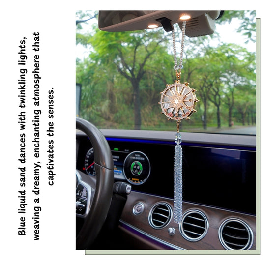 High-End Exquisite Ferris Wheel Liquid Sand Crystal Car Rearview Mirror Pendant Interior Decoration - i-Station Mobile Phone & Electronic Device Repair and Accessories
