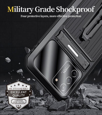 [With Metal Stand] Samsung Galaxy S23 Ultra 5G (SM-S918) - Shockproof Heavy Duty Series Case - i-Station Mobile Phone & Electronic Device Repair and Accessories
