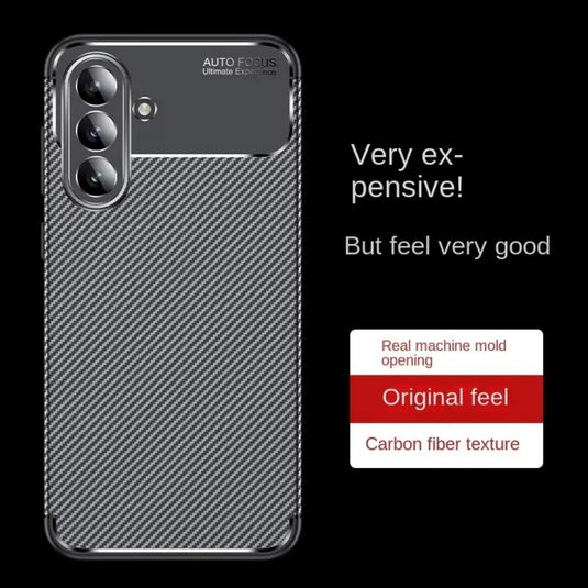 Samsung Galaxy S25/Plus/Ultra - Beetle Carbon Fiber Pattern Frosted Shockproof Case