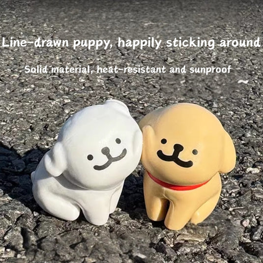 Cartoon Line Puppy Car Dashboard Ornament Set Interior Decoration with Non-Adhesive Mat - i-Station Mobile Phone & Electronic Device Repair and Accessories