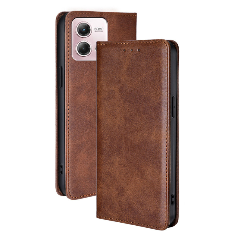 Load image into Gallery viewer, [Built-in Card Slot] Motorola Moto G15 Leather Flip Shockproof Essentials Series Case
