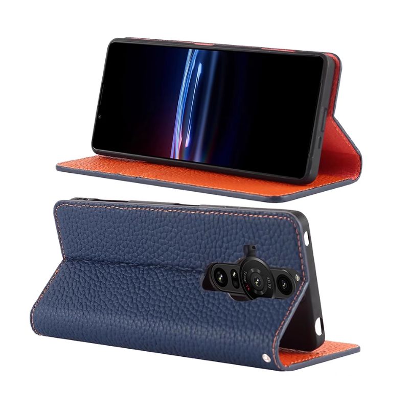 Load image into Gallery viewer, [With Card Slot] Sony Xperia Pro I - Business Flip Genuine Leather Wallet Series Stand Case
