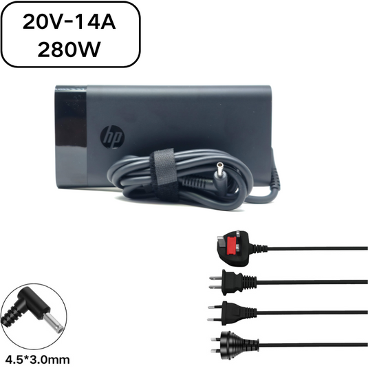 [20V-14A/280W][4.5x3.0] HP Omen 16.1 Gaming Laptop AC power Supply Adapter Charger