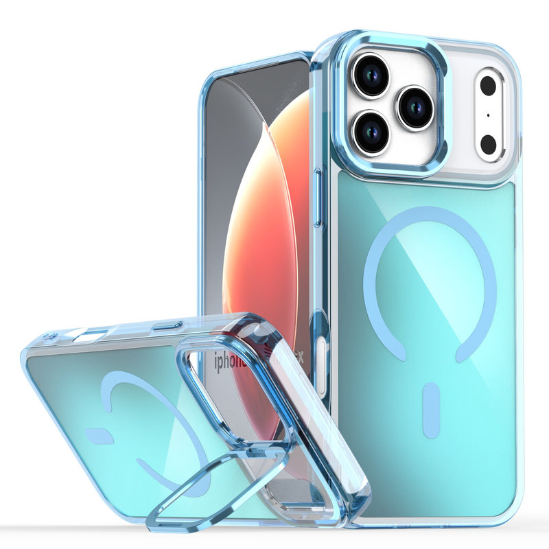 Load image into Gallery viewer, [Built-in Lens Kickstand][Magsafe Compatible] Apple iPhone 17/Air/Pro/Pro Max Gradient Full-Body Shockproof Phone Case
