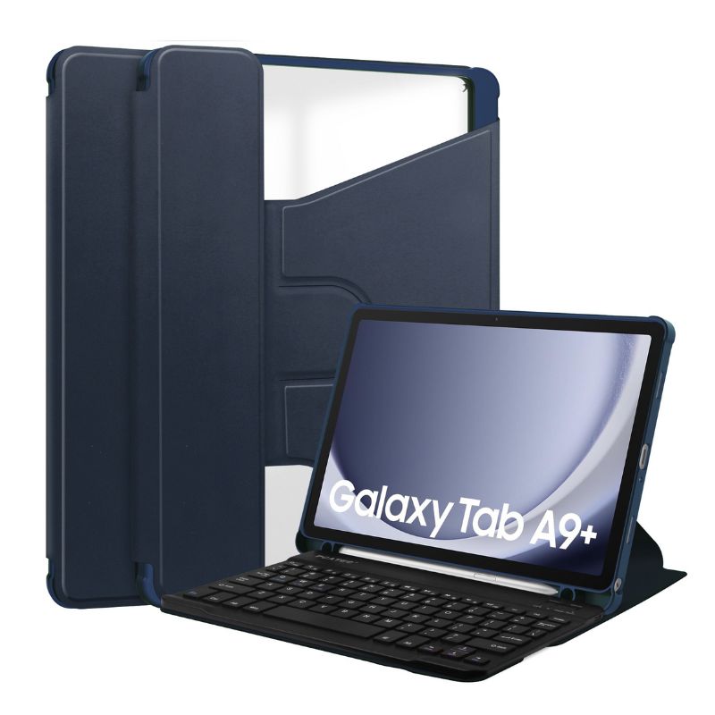 [Detachable Keyboard][With Backlit] Samsung Galaxy Tab A9 Plus 11" 2023 - 360 Degree Rotating Magnetic Flip Cover Case With Pen Slot - i-Station Mobile Phone & Electronic Device Repair and Accessories