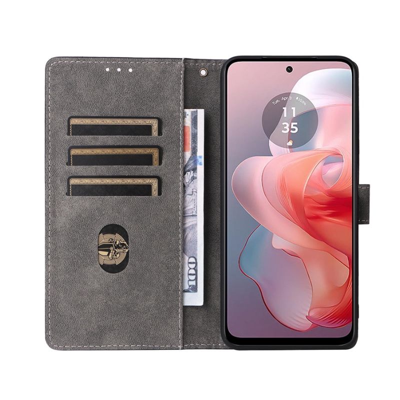 Load image into Gallery viewer, [With Card Slot] Motorola Moto Edge 5G 2024 - Multi Functional Buckle Flap Wallet Series Case With Lanyard
