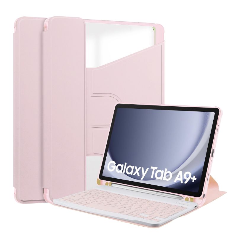 [Detachable Keyboard][With Backlit] Samsung Galaxy Tab A9 Plus 11" 2023 - 360 Degree Rotating Magnetic Flip Cover Case With Pen Slot - i-Station Mobile Phone & Electronic Device Repair and Accessories
