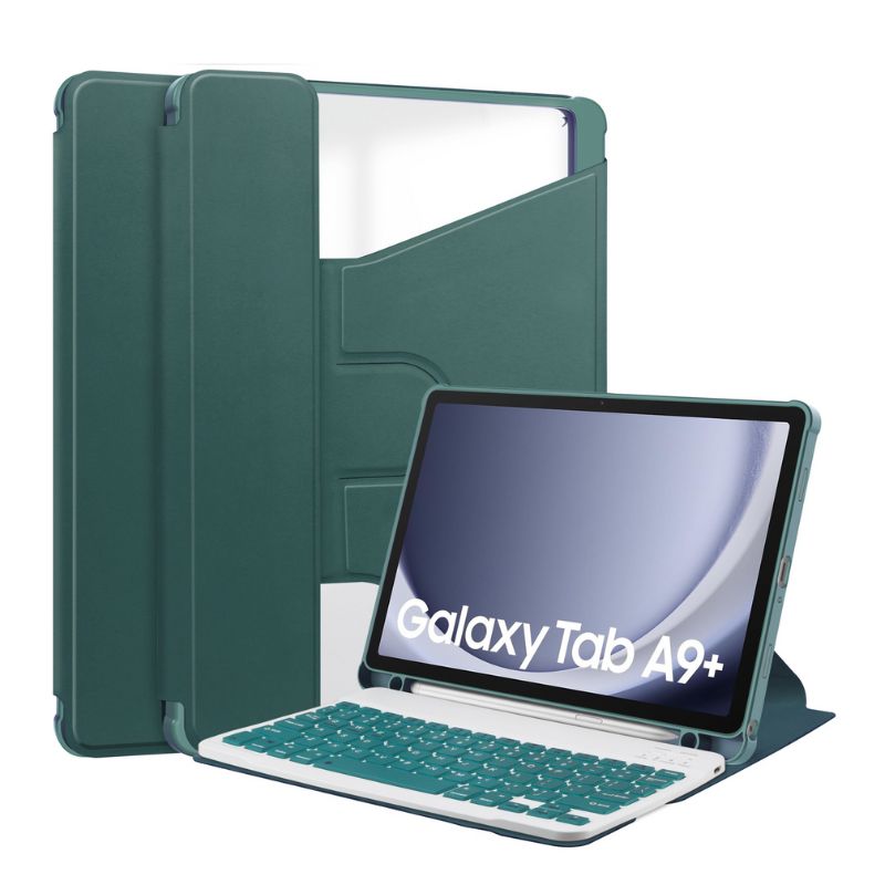 [Detachable Keyboard][With Backlit] Samsung Galaxy Tab A9 Plus 11" 2023 - 360 Degree Rotating Magnetic Flip Cover Case With Pen Slot - i-Station Mobile Phone & Electronic Device Repair and Accessories