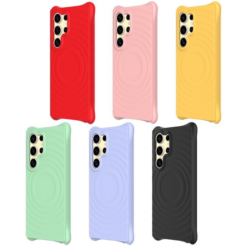 Load image into Gallery viewer, [Magsafe Compatible] Samsung Galaxy S24(SM-S921)/FE(SM-S721)/Plus(SM-S926)/Ultra(SM-S928) - Wave Pattern Soft Liquid Silicone Essentials Series Case
