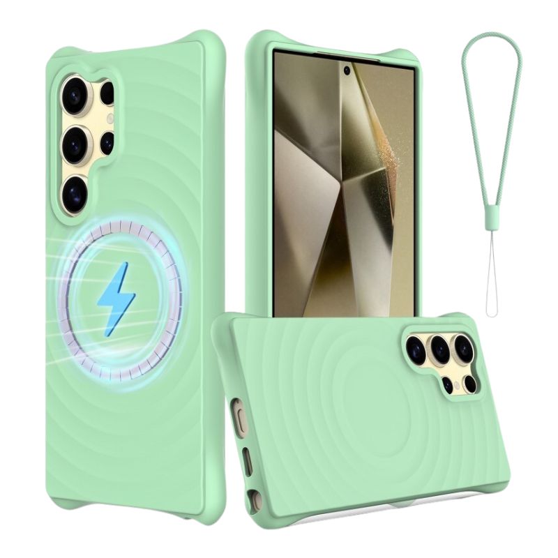 Load image into Gallery viewer, [Magsafe Compatible] Samsung Galaxy S23(SM-S911)/FE(SM-S711)/Plus(SM-S916)/Ultra(SM-S918) - Wave Pattern Soft Liquid Silicone Essentials Series Case
