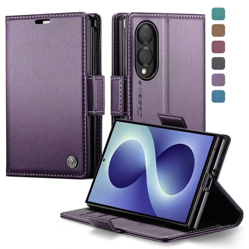Load image into Gallery viewer, [With Card Slot] Samsung Galaxy Z Fold8 / Ultra - Premium Leather Shockproof Wallet Series Case
