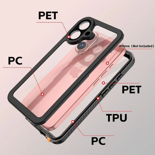 [FS Series] Apple iPhone 16/Plus/Pro/Max - Redpepper Full Covered Waterproof Heavy Duty Tough Armor Case