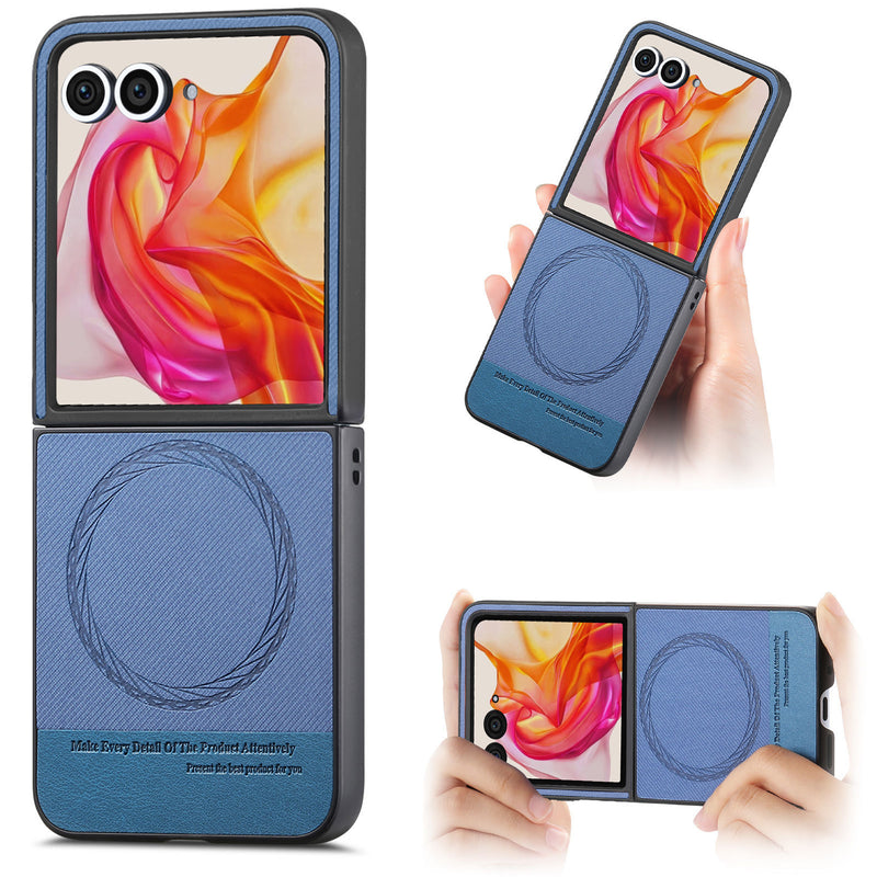Load image into Gallery viewer, [Magnetic Compatible] Motorola Moto Razr 60/Ultra Textured Fabric-Style Shockproof Protective Case
