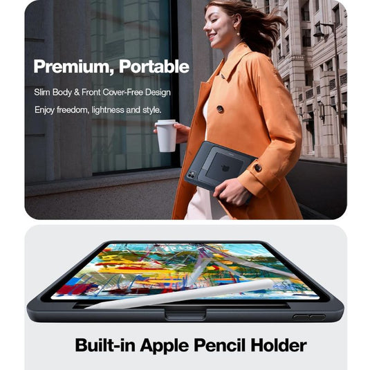 [With Pen Slot][Built-in Stand] Apple iPad Pro 1st Gen (2018) 11" - TORRAS Acrylic Full Cover Military Grade Heavy Duty Series Case