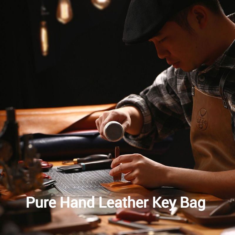 Load image into Gallery viewer, Isuzu Handcrafted Genuine Leather Car Key Fob Case Cover For D-MAX, MU‑X
