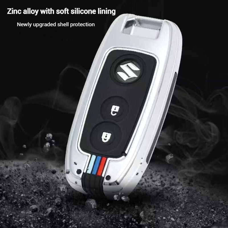 Load image into Gallery viewer, Suzuki Metal Shell &amp; Soft Silicone Full Protection Car Key Fob Case Cover For Swift, Vitara, S-Cross, SX4
