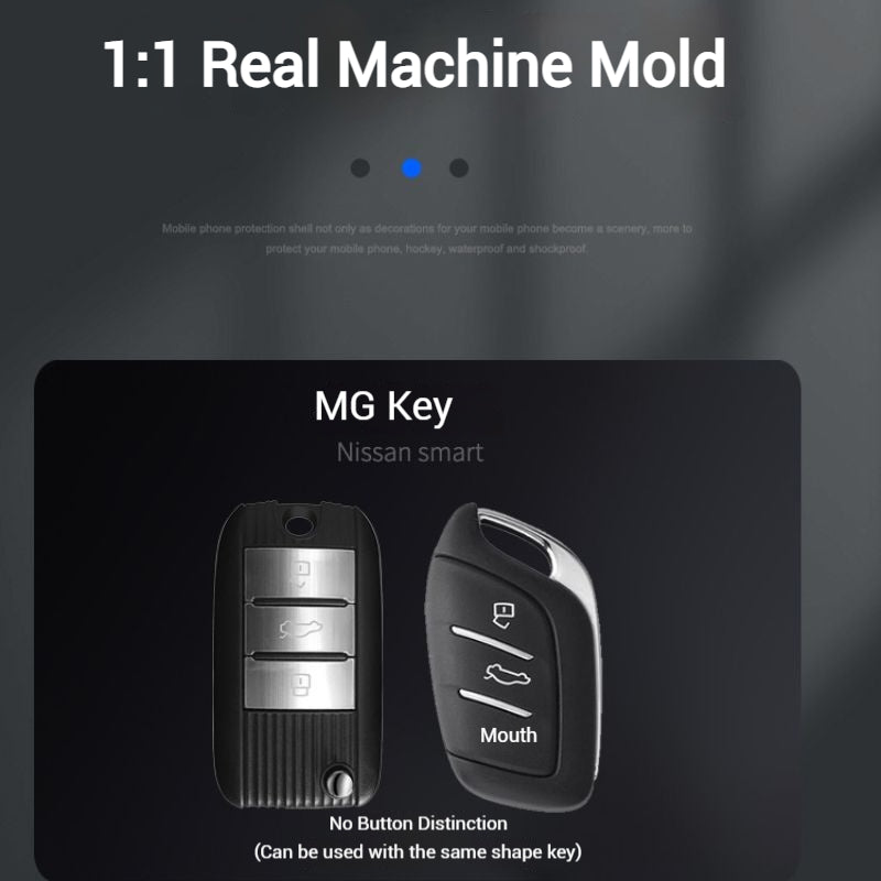 Load image into Gallery viewer, MG Zinc Alloy + PU Leather Car Key Fob Case Cover For MG3, MG5, MG6, MG7, ZST, ZS, GS, MG ONE, MG4 EV
