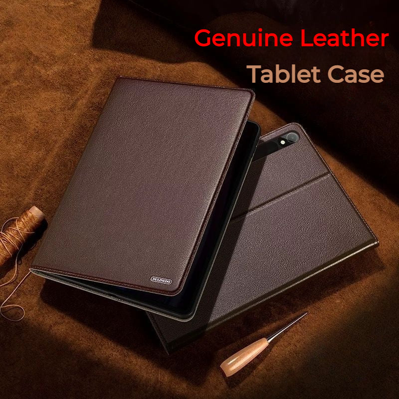 Load image into Gallery viewer, Samsung Galaxy Tab S9 11&quot; 2023 (SM-X710 / X716) Business Full-protection Genuine Leather Flip Case
