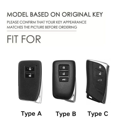 Lexus Full-wrap Genuine Leather Car Key Fob Case Cover For ES200, ES300H, RX300, RX350H, NX260, LX570, RX270