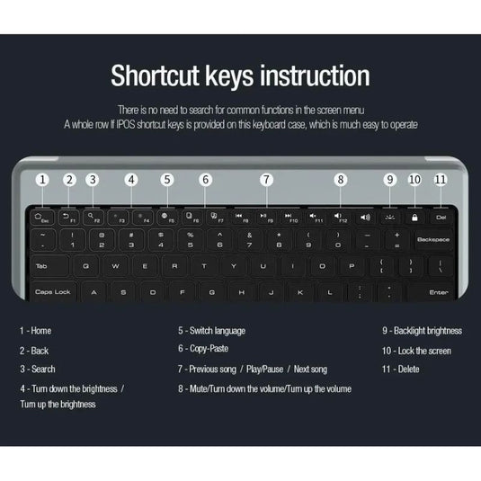 [With Backlit] Samsung Galaxy Tab S10 Plus 12.4" 2024 (SM-820/X826) NILLKIN Multi-Angle Bluetooth Trackpad Keyboard Case