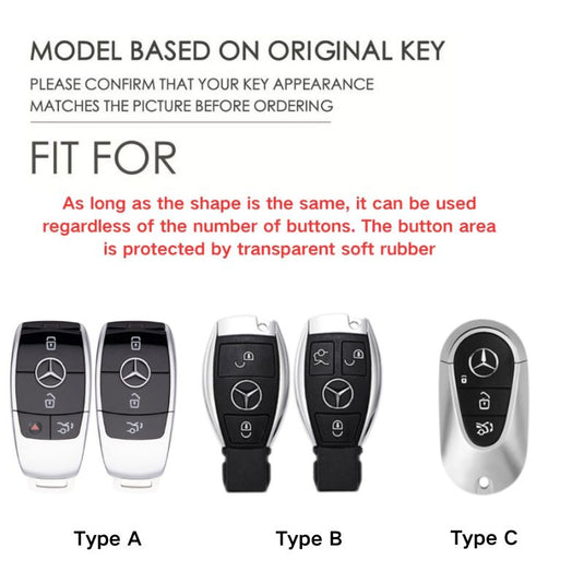 Mercedes Benz Mecha Style Zinc Alloy Car Key Fob Case Cover For Benz A, B, C, E, S, G-Class, GLA, GLB, GLC, GLE, GLS, CLA, CLS, EQC