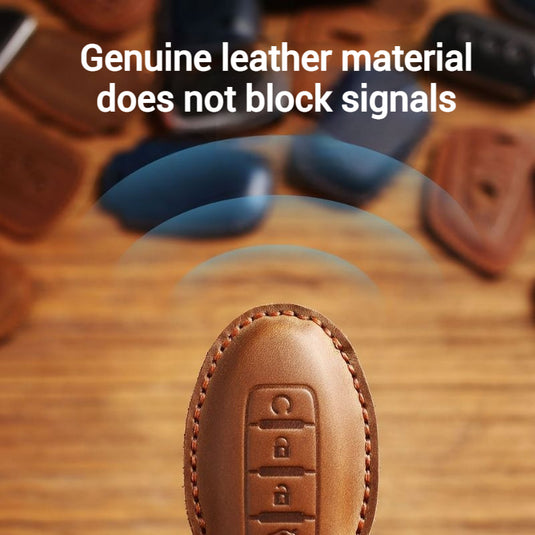 Nissan Handcrafted Genuine Leather Car Key Fob Case Cover For Pathfinder, Murano, Micra, Altima, Sentra,  Note, Juke, Armada, Qashqai