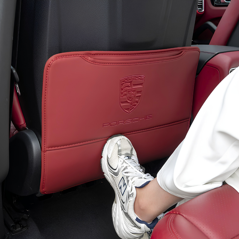 Load image into Gallery viewer, Porsche Seat Back Protector Mat – Anti-Kick Pad with Storage For New Cayenne, Macan, Panamera
