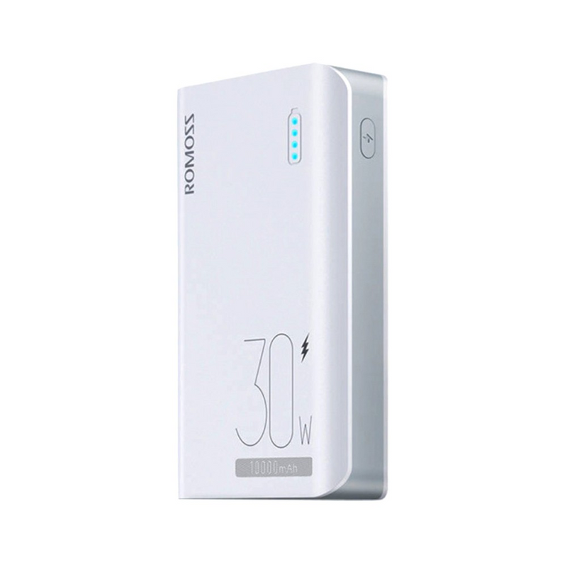 Load image into Gallery viewer, Romoss Sense4S Pro 30W 10000mAh Powe Bank Two-way Fast Charging Power Bank Type-C 3 Input 3 Output-White
