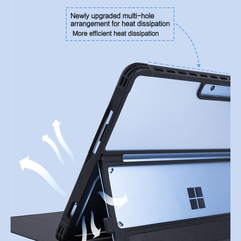 Load image into Gallery viewer, Microsoft Surface Pro 9 (2038) - Full Edge Protection Transparent Flip Leather Cover Case
