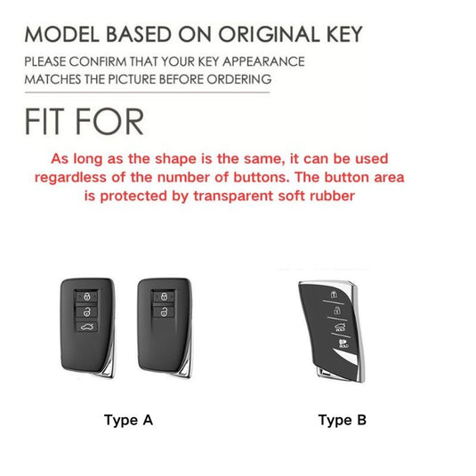 Lexus Aluminum Alloy Leather Car Key Fob Case Cover For ES200, ES300,  RX300, 350h, NX200, LX570