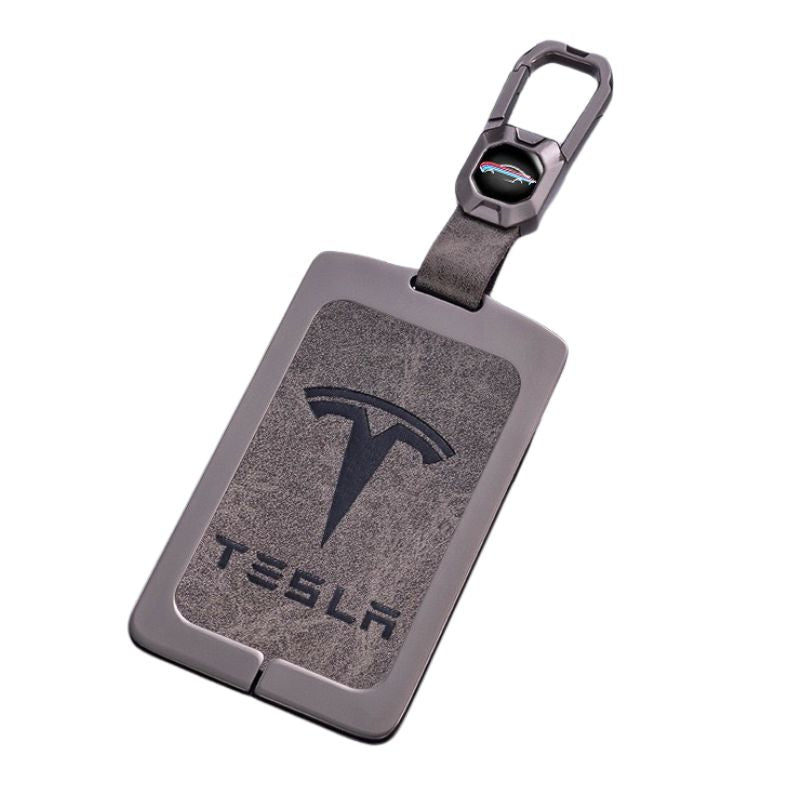 Load image into Gallery viewer, Tesla Metal + PU Leather Smart Key Card Case for Model 3, S, Y, X
