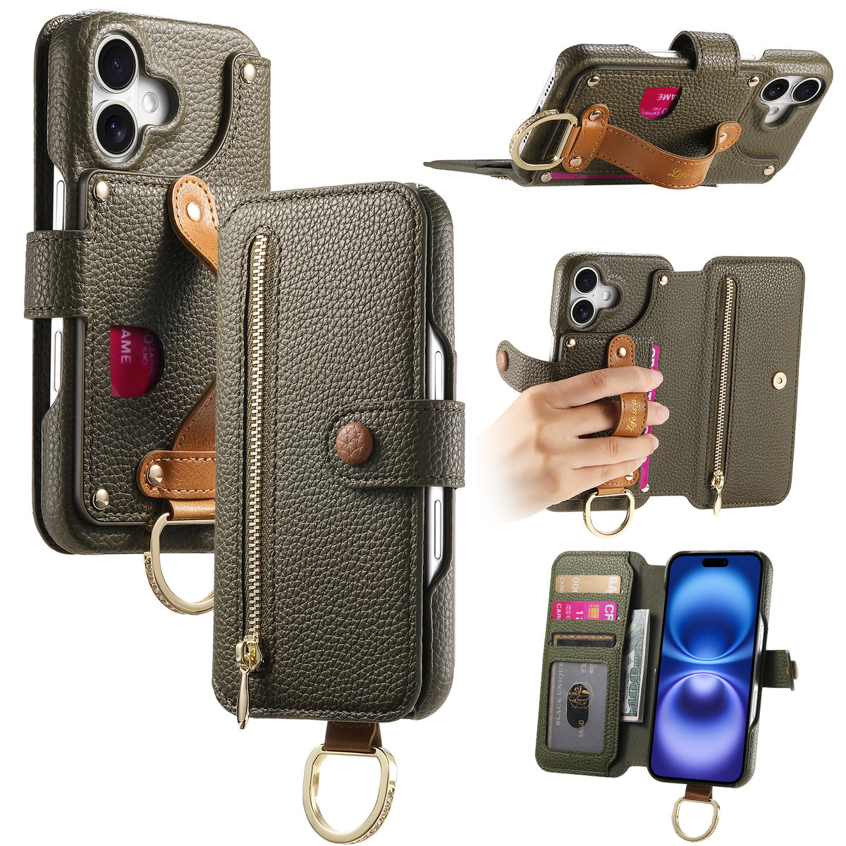 [With RFID Blocking Material] Samsung Galaxy S22 Plus/Ultra - PU Leather Zipper Flip Wallet Series Case - i-Station Mobile Phone & Electronic Device Repair and Accessories