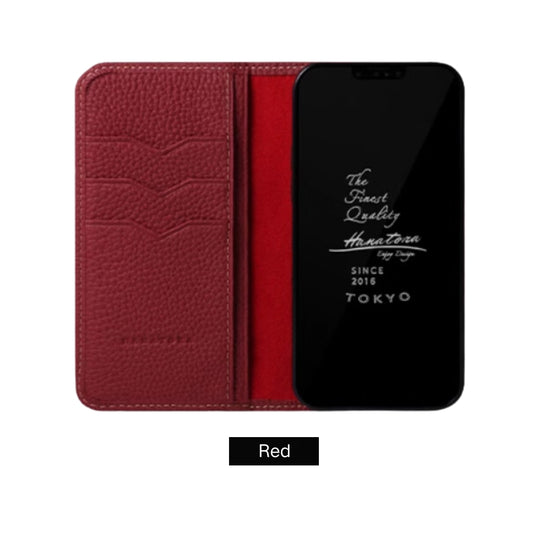 [With Card Slot][Snap Buckle] Apple iPhone 14/Plus/Pro/Max - TPU Shockproof Magnetless Genuine Leather Flip Wallet Series Stand Case