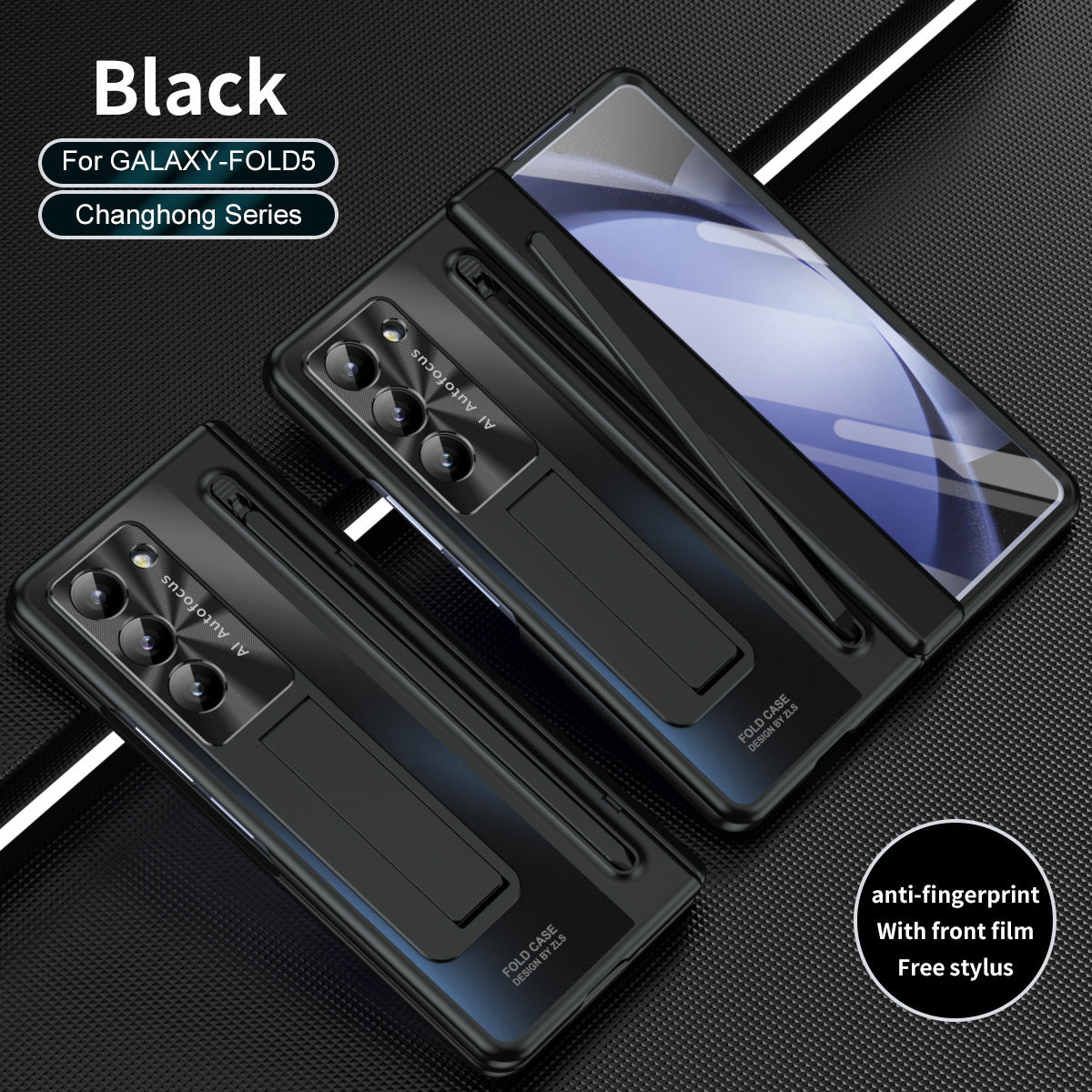 [With Stylus] Samsung Galaxy Z Fold5 (SM-F946) - Shell Membrane Integrated Shockproof Stand Case - i-Station Mobile Phone & Electronic Device Repair and Accessories