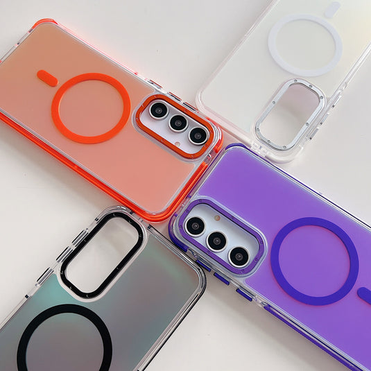 [Magsafe Compatible] Samsung Galaxy A55 (SM-A556) - Metal Lens Colorful Shockproof Case