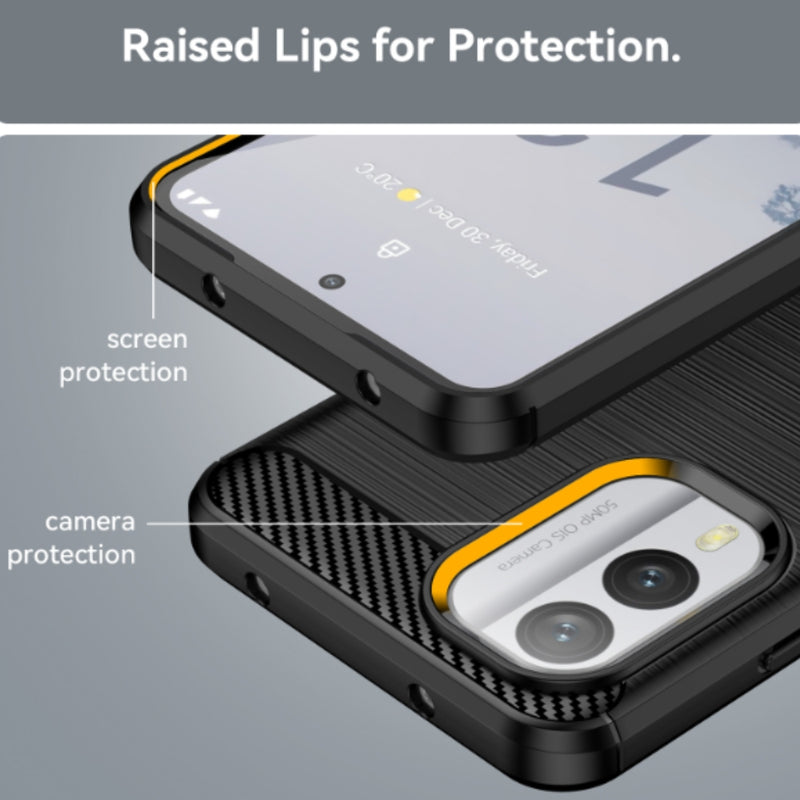 Load image into Gallery viewer, Nokia G10 / G20 / 6.3 - Drawing Series Carbon Fiber Shockproof TPU Heavy Duty Series Case
