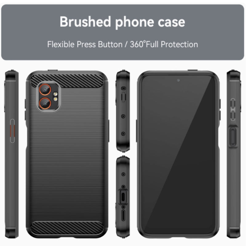 Load image into Gallery viewer, Samsung Galaxy XCover 7 Pro (SM-G766) - Brushed Carbon Fiber TPU Heavy Duty Series Case
