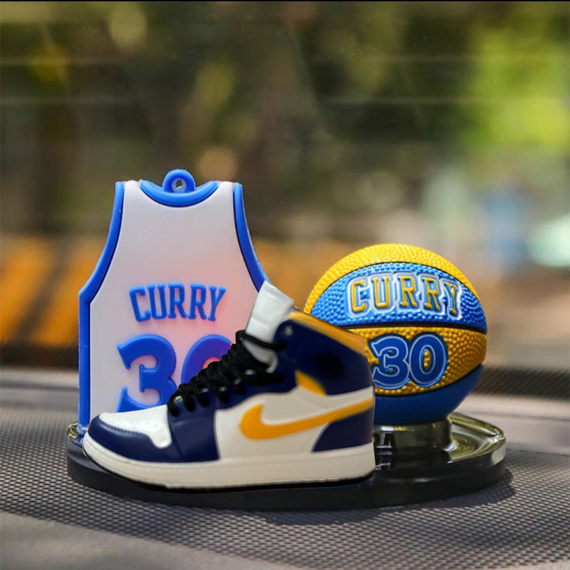 Load image into Gallery viewer, Car Dashboard Ornament Set Creative NBA Basketball Star Themed with Matching Interior Mat - i-Station Mobile Phone &amp; Electronic Device Repair and Accessories
