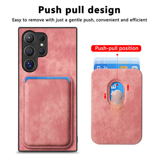 Samsung Galaxy S25/Plus/Ultra - Business Shockproof Magnetic Attraction Leather Wallet Series Case